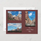 Zion National Park Sjabloon Briefkaart (Voorkant / Achterkant)