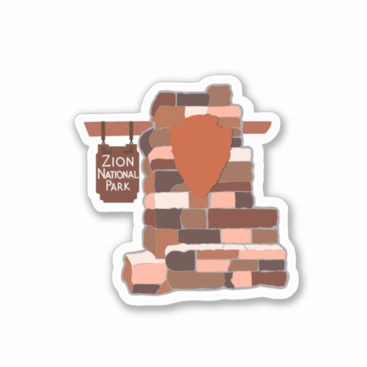 Zion National Park sticker (Voorkant)