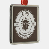Zion National Park Sun Trees Metalen Ornament (Rechts)