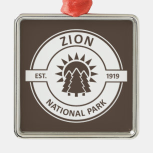 Zion National Park Sun Trees Metalen Ornament