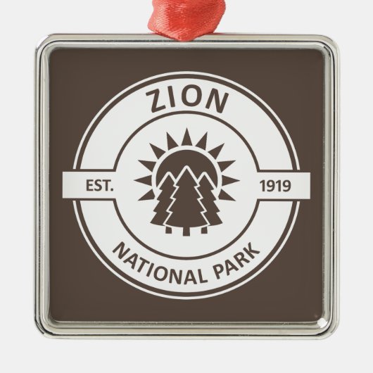 Zion National Park Sun Trees Metalen Ornament (Voorkant)