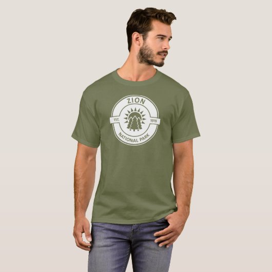 Zion National Park Sun Trees T-shirt (Voorkant volledig)