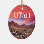 Zion National Park Sunset Keramisch Ornament (Rechts)