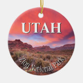 Zion National Park Sunset Keramisch Ornament (Voorkant)