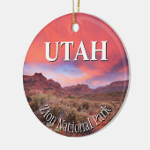 Zion National Park Sunset Keramisch Ornament (Links)