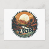 Zion National Park  Sunset Travel Briefkaart (Voorkant)
