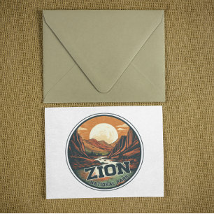 Zion National Park Sunset Travel Briefkaart