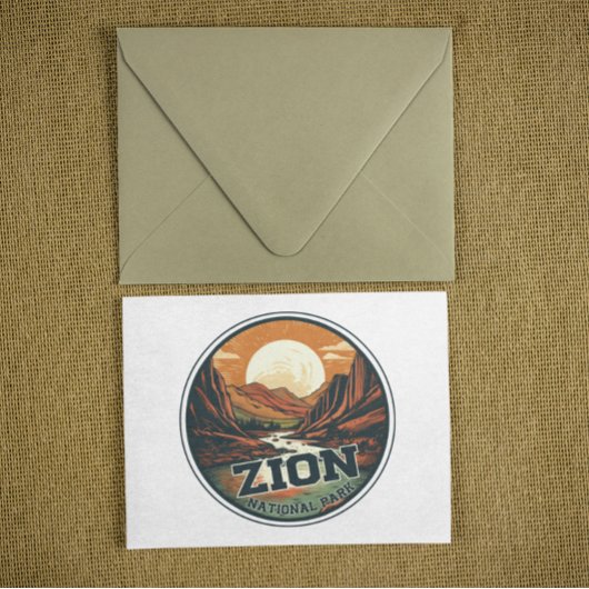 Zion National Park  Sunset Travel Briefkaart