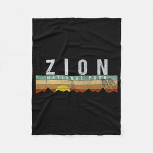 Zion National Park T-shirt Camping Wandelen T-shir Fleece Deken