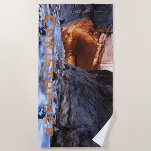 Zion National Park the Narrows Beach Towel Strandlaken (Voorkant)
