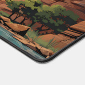 Zion National Park The Narrows Retro Art Bureaumat (Hoek)