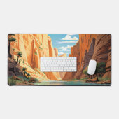Zion National Park The Narrows Retro Art Bureaumat (Keyboard & Muis)