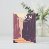 Zion National Park The Narrows Retro Briefkaart (Staand voorkant)