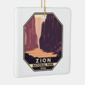 Zion National Park The Narrows Retro Keramisch Ornament (Rechts)