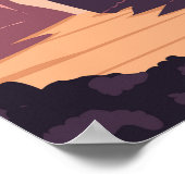 Zion National Park The Narrows Retro Poster (Hoek)