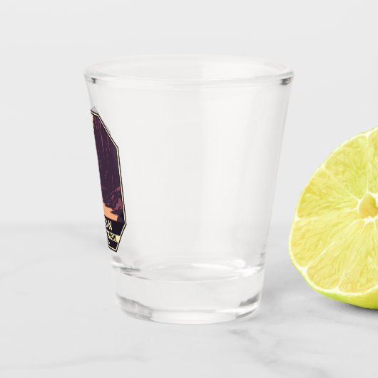 Zion National Park The Narrows Retro Shot Glas (Rechts)