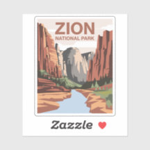 Zion National Park Travel Art