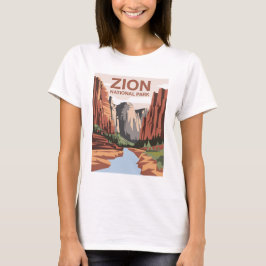 Zion National Park Travel Art T-shirt