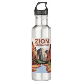 Zion National Park Travel Art Waterfles