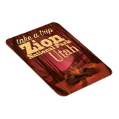 Zion National Park travel poster Magneet (Rechterzijde)