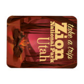 Zion National Park travel poster Magneet (Horizontaal)
