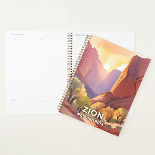 Zion National Park | Travel Waterverf Art Planner (Display)