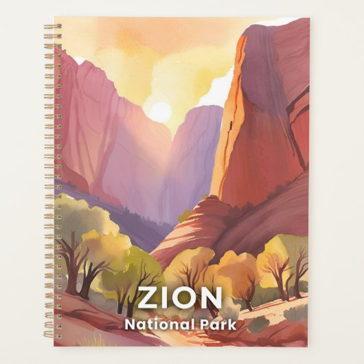 Zion National Park | Travel Waterverf Art Planner (Voorkant)