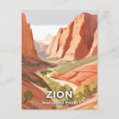 Zion National Park | Travel Waterverf Valley Briefkaart (Voorkant)