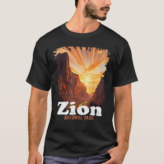 Zion National Park US Trail Explore Utah Camping H T-shirt (Voorkant)