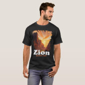 Zion National Park US Trail Explore Utah Camping H T-shirt (Voorkant volledig)