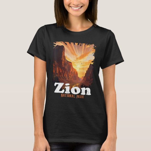 Zion National Park US Trail Explore Utah Camping H T-shirt (Voorkant)