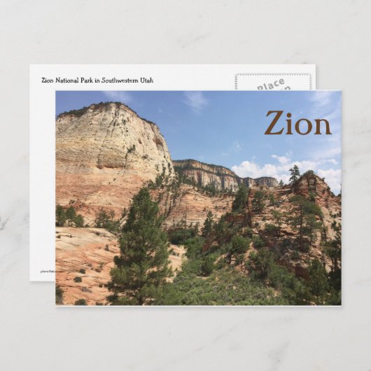 Zion National Park USA Briefkaart (Voorkant / Achterkant)