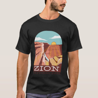 Zion National Park USA Silhouet van de Skyline Ove T-shirt