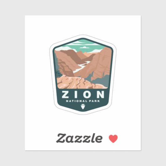 Zion National Park Utah | Afgesneden Sticker (Vel)