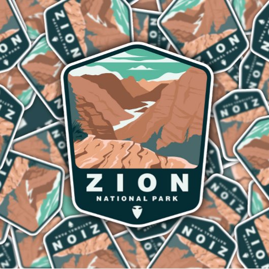 Zion National Park Utah | Afgesneden Sticker