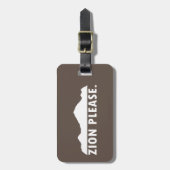 Zion National Park Utah alsjeblieft Bagagelabel (Voorkant verticaal)