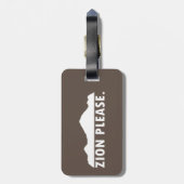 Zion National Park Utah alsjeblieft Bagagelabel (Achterkant verticaal)