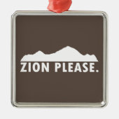 Zion National Park Utah alsjeblieft Metalen Ornament (Voorkant)
