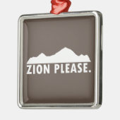 Zion National Park Utah alsjeblieft Metalen Ornament (Links)