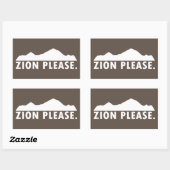 Zion National Park Utah alsjeblieft Rechthoekige Sticker (Vel)