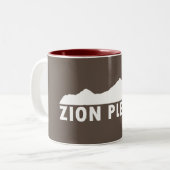 Zion National Park Utah alsjeblieft Tweekleurige Koffiemok (Voorkant links)