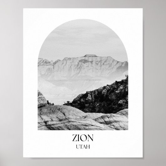 Zion National Park Utah Arch fotoprint Poster (Voorkant)