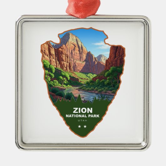 Zion National Park Utah Arrowhead Metalen Ornament (Voorkant)