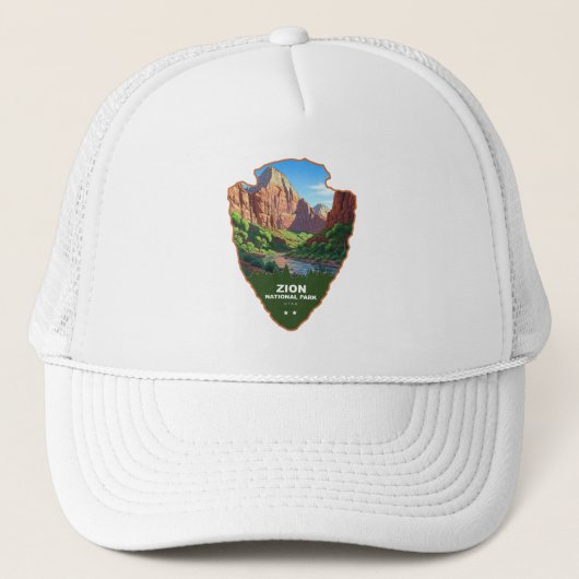 Zion National Park Utah Arrowhead Trucker Pet (Voorkant)