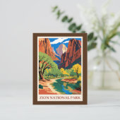 Zion National Park, Utah, Briefkaart (Staand voorkant)