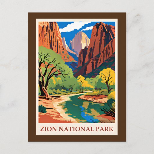 Zion National Park, Utah, Briefkaart (Voorkant)