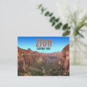 Zion National Park Utah  Briefkaart (Staand voorkant)