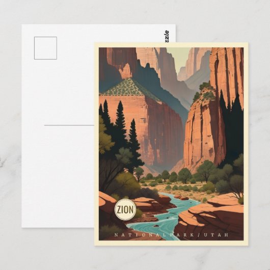 Zion National Park Utah Briefkaart (Voorkant / Achterkant)