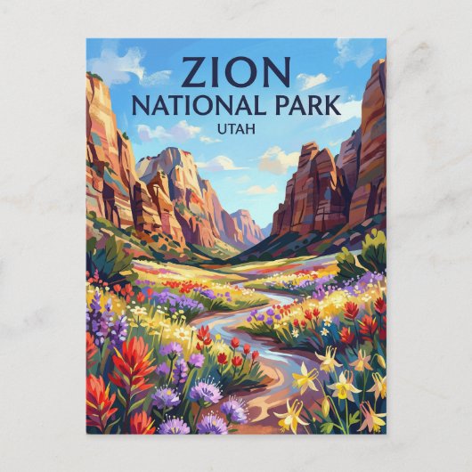 Zion National Park Utah Briefkaart (Voorkant)