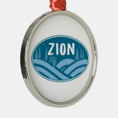 Zion National Park Utah, buitenshuis Metalen Ornament (Rechts)